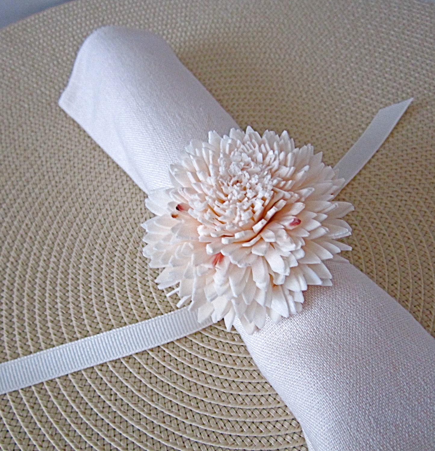 Napkin Rings - set of 50 for a wedding, shower, party or any event - choose a ribbon tie or twine tie to match your event