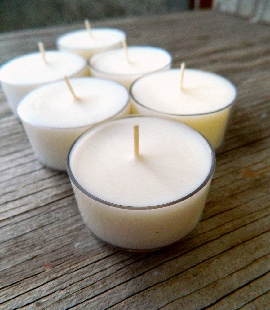 Soy Tealight Candles / Scented Candles / Set of six 6 tea light candles ANY SCENT