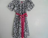 Boutique Black Damask Mommie and infant layette set hospital gown set great for coming home outfits