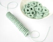 Mint crochet  hoops / circles