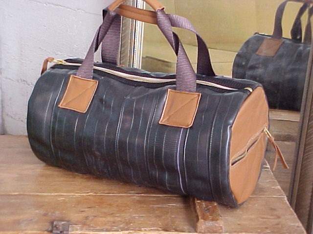 Moto Bag Made From Upcycled Bike Tubes and Leather Priority Shipping Included