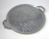 Vintage Everlast Forged Aluminum Bamboo Tray