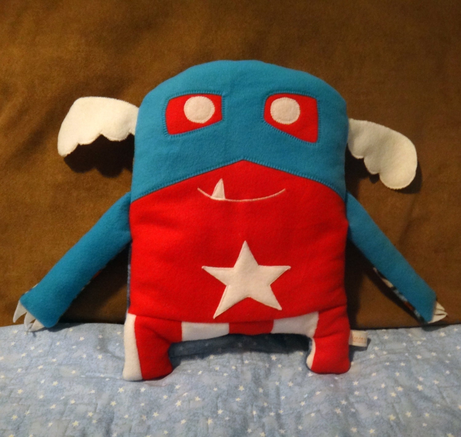 Captain America Super Hero Plush Monster - Made to Order