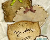 Instant Download - Digital collage sheet  VINTAGE LABELS jpg png printable labels grunge distressed antique hang tags / tl142