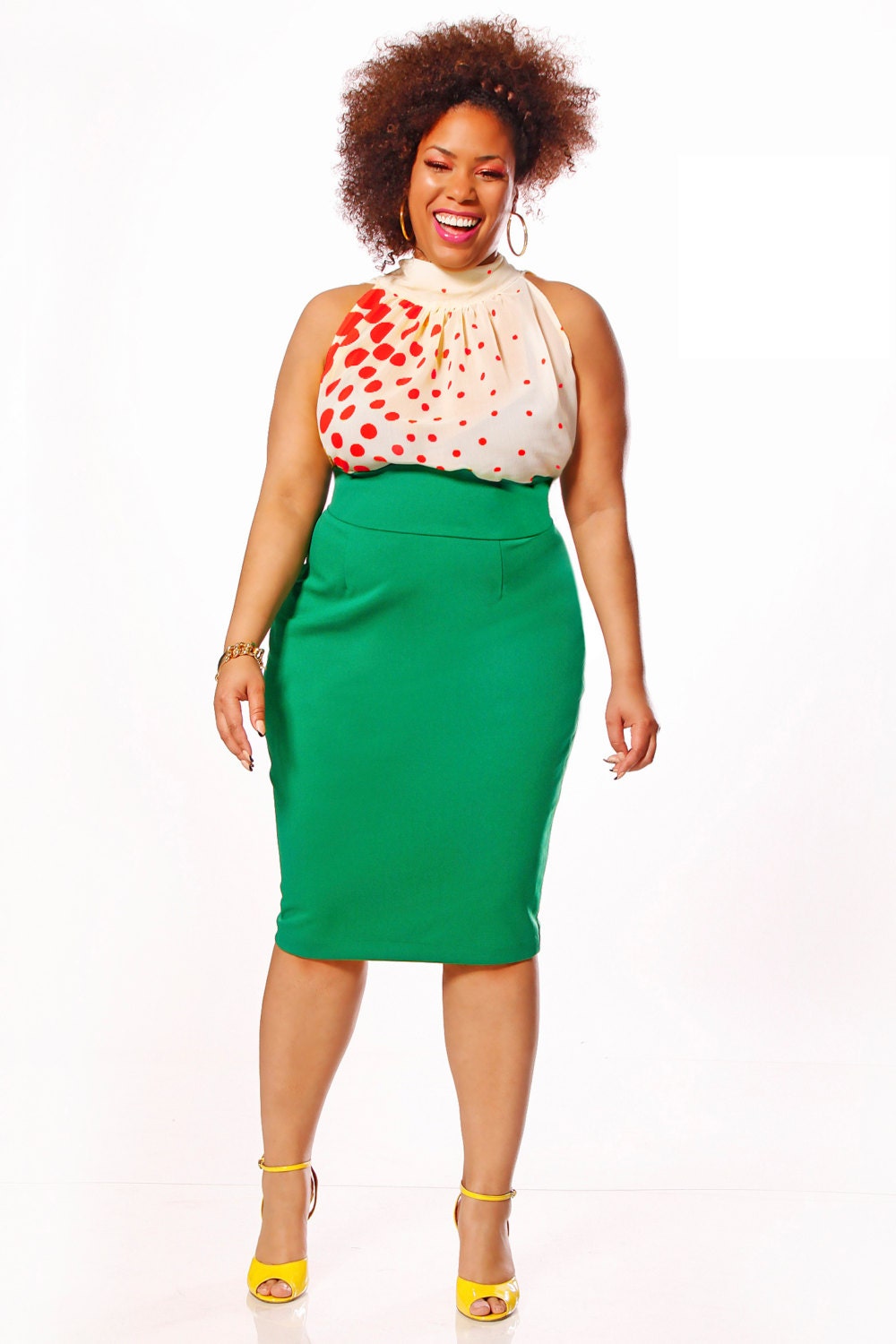 JIBRI Plus Size Sleeveless Iggy Tie Blouse