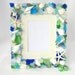 Beach Decor Sea Glass & Shell Frame - Nautical Seashell Frame w Beach Glass and Starfish - 5x7, Any Color