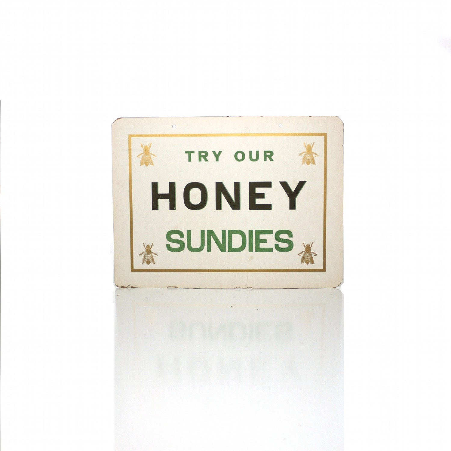 Vintage "Honey Sundies" Fairmount Apiary Candy Sign