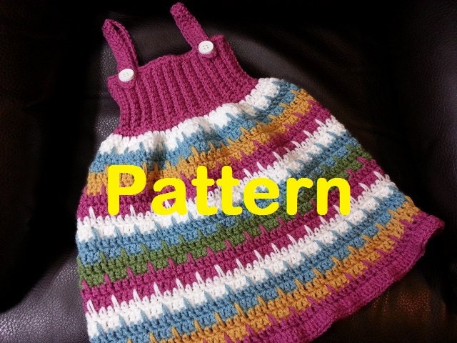 Crochet PATTERN - Toddler Sundress 18 to 24 Mos - The Joni Dress