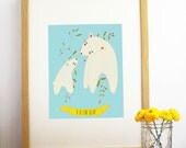 Alphabet Prints, Animal Alphabet Prints, Nursery Art Wall Art - Free US Shipping