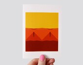 Geometric Afternoon Print Greeting Card