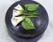 Ceramic Calla Lily Keepsake Box