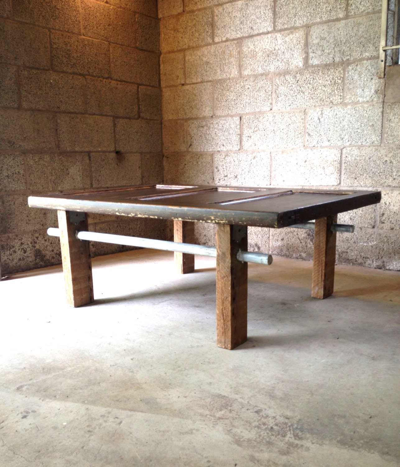 Rustic Recycled Old Door Coffee Table