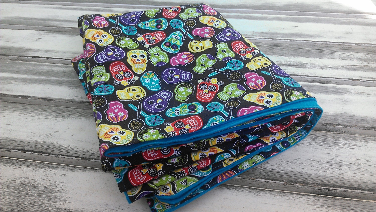 Sugar Skull baby blankie