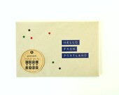 Portland Oregon Postcard 6 Pack - Hello From Portland - Six recycled kraft paper postcards