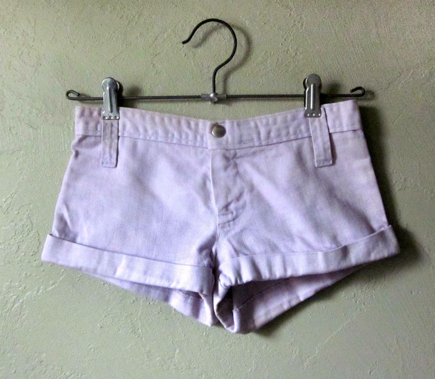 70s Shorts // lavender Daisy Dukes // Size XS