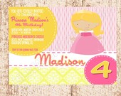 Personalized Girls Sleeping Beauty Inspired Birthday Invitation -PRINTABLE - YOU PRINT