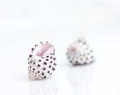 Sea Shell Stud Earrings Post Earrings white beach fashion pastel polka dot eco-friendly nautical vacation Free Shipping rusteam