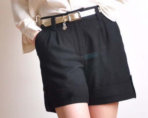 Black Medium Weight Virgin Wool Military Winter Boots Shorts Pants