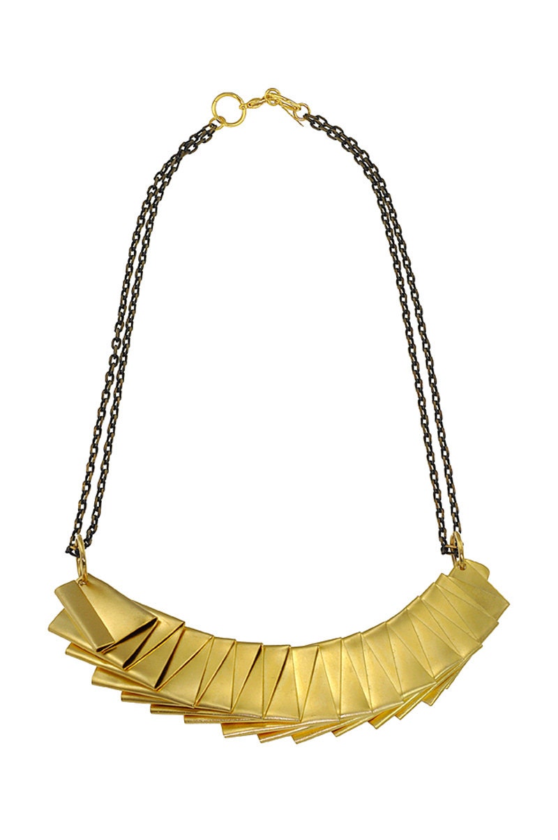 Origami Necklace in Gold