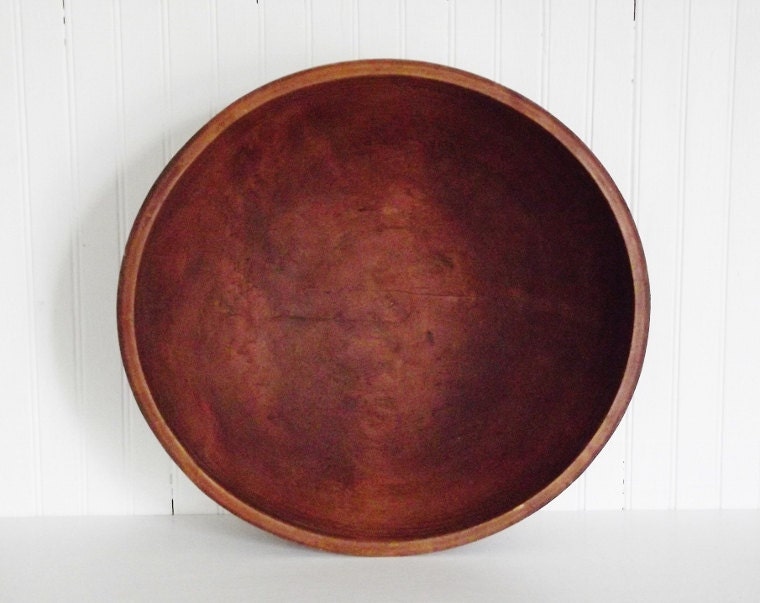 Vintage Wood Bowl Large Size