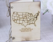 Personalized Rustic Guest Book Your State Country Barn Wedding Decor Destination Wedding (Item Number 130067)