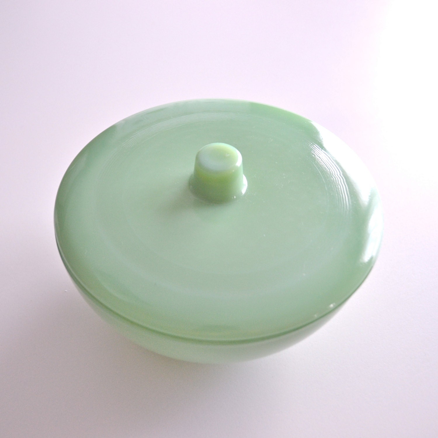 Vintage Jadeite Bowl With Lid