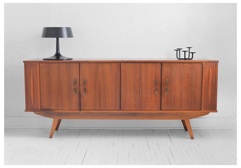 Vintage Teak Credenza - Mid Century, Modern, Wood, Buffet, Cabinet, Dresser