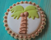 Palm Tree Decorated Sugar Cookies (12)