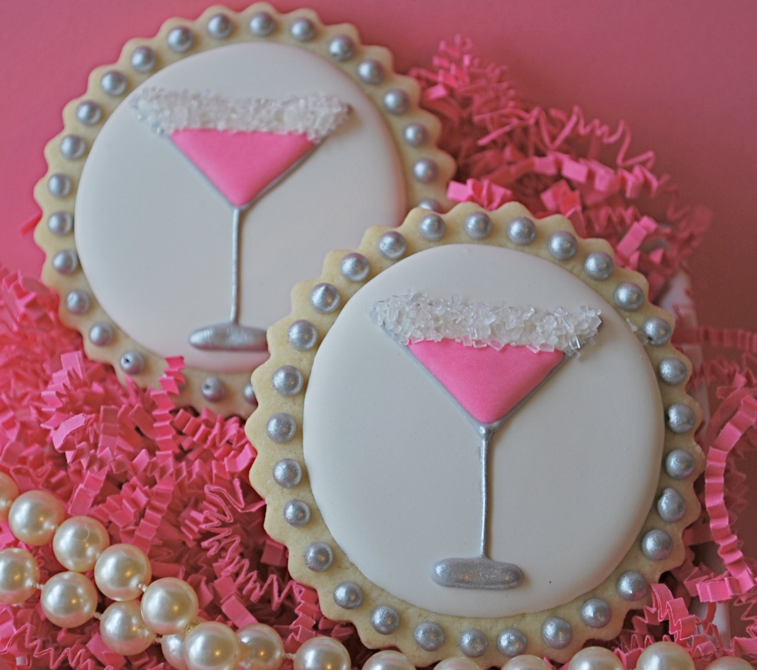 Pink Martini Decorated Sugar Cookies (12)