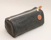 Dopp Kit in Olive Waxed Twill (with monogram option) - Toiletry/Shaving bag