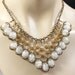 Vintage Bride Festoon Style Beaded Necklace and Earrings