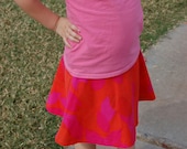 fun orange, pink skirt