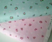 New, Japanese, ATSUKO MATSUYAMA, 30's Collection, Flower Bouquets & Lace in Pink and Aqua, Fat Quarter Bundle of 2