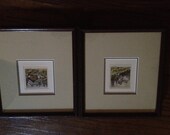 Willi Foerster Miniature framed etchings
