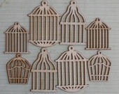 Wood Birdcage Embellishment by Maya Road