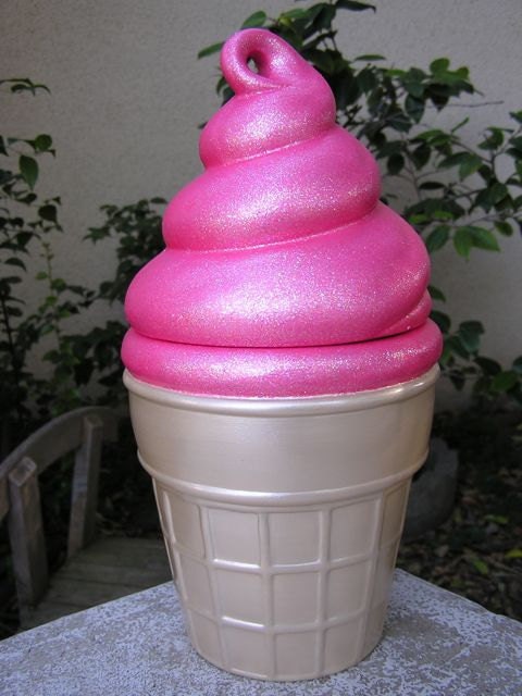 Swirled Cotton Candy Delight Cookie Jar