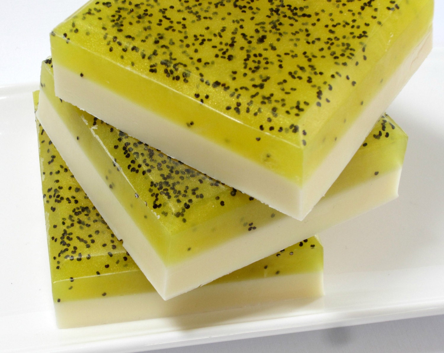 Lemon Poppyseed Soap - Dessert soap - Goats Milk - Glycerin soap - Exfoliating soap