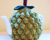 Gooseberry Fool - Handknitted Tea Cosy - Pure Merino Wool - by Tafferty Designs - Size Medium - READY to SHIP
