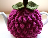 Mulberry - Handknitted Tea Cosy - in Pure Wool - by Tafferty Designs - Size Medium - READY to SHIP