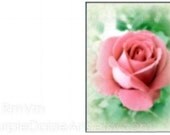 Printable Greeting Card Red Rose No Frame Victorian Style Blank Inside Large Digital JPEG file Free Shipping Instant Download - ROYALTY FREE