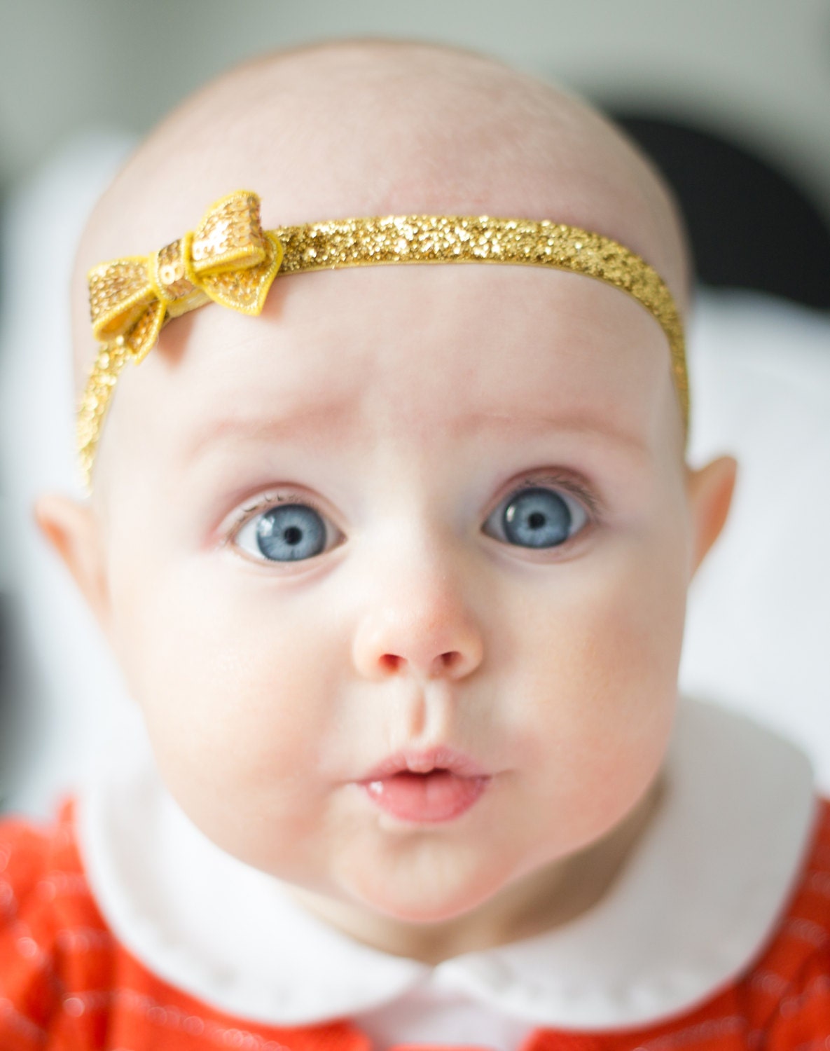 Glitter bow headbands for infants and toddlers