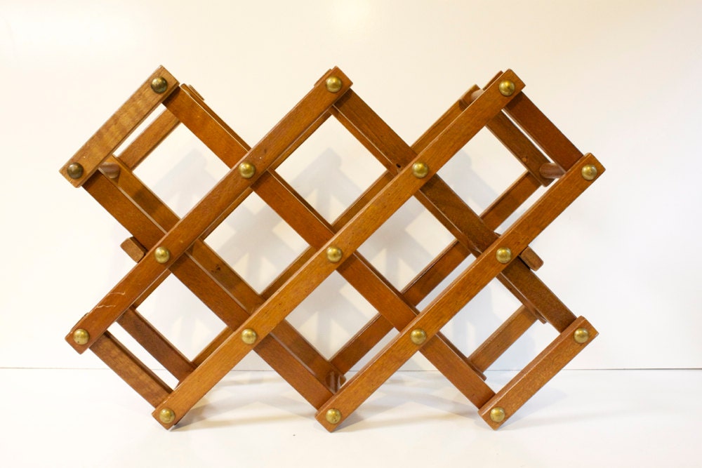 Vintage Accordian Wine Rack