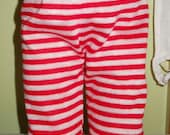 Red and White Striped Leggings -  Waldorf Doll Clothes - 10 Inch Bamboletta Little Buddy Size LB