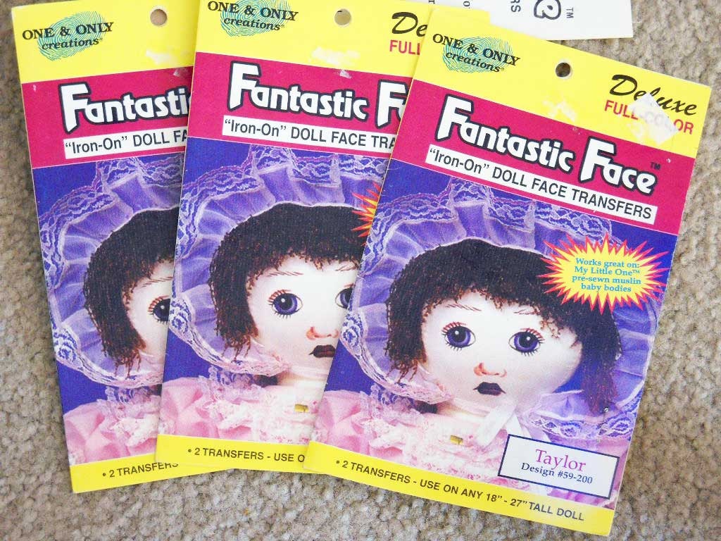 Iron on Doll Faces Fantastic Face by One & Only by KMSORIGINAL