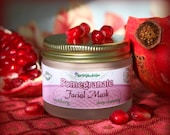 Organic Pomegranate Facial Mask - revitalizing, cleansing, natural, vegan - great for dry sensitive skin