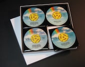 George Strait Beautiful 4 pc. Set of  Collectible 45 rpm Record Drink Coasters  51
