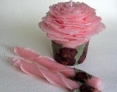 Rose Candle Unity Set, Eco Luxury Wedding Gift, Reception Table Decor, Pastel Colors - Beeswax, Roses - Unique Candles by Marcie Forest