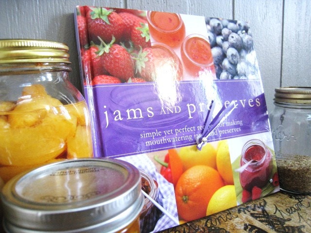 Kitschy Kitchen Upcycled Cookbook Clock Home and Living Wall Decor