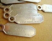 Vintage Rolf's Key Tag or key fob, numbered tag or charm, 2 pcs.