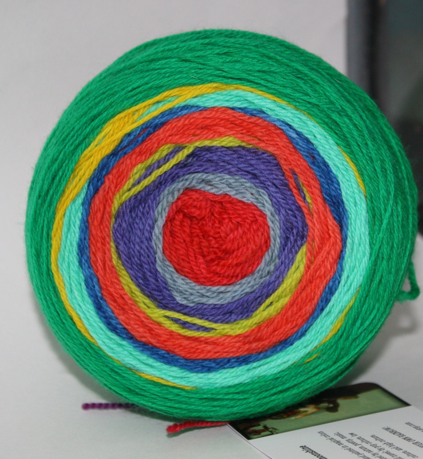 color changing 3 ply merino 500 yds--handkerchief trick